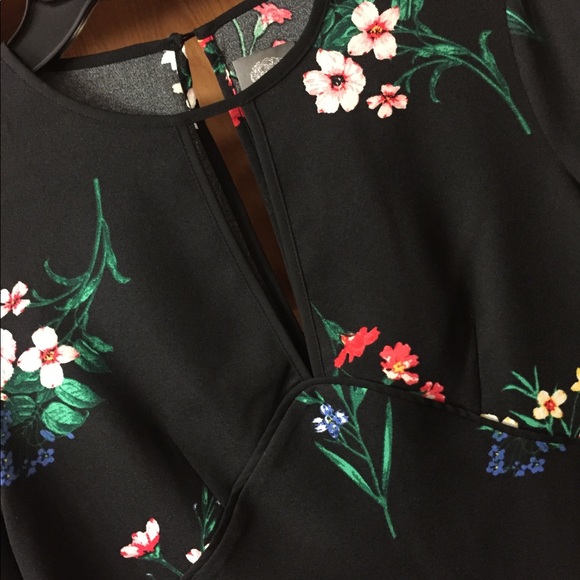Vince Camuto Black Floral Dress, Sz 4, NWT - Picture 3 of 6